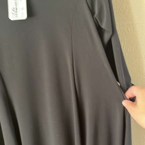 NWT Magna Fit and Flare Black Dress Size 14/16 Knit Fabric - Picture 7 of 12